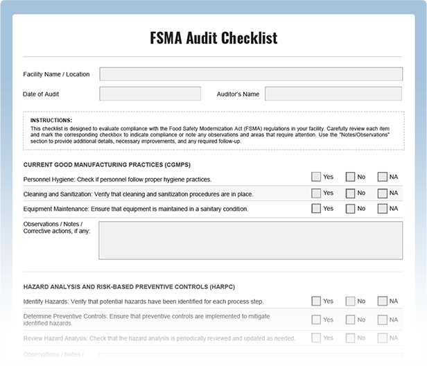 FSMA Audits