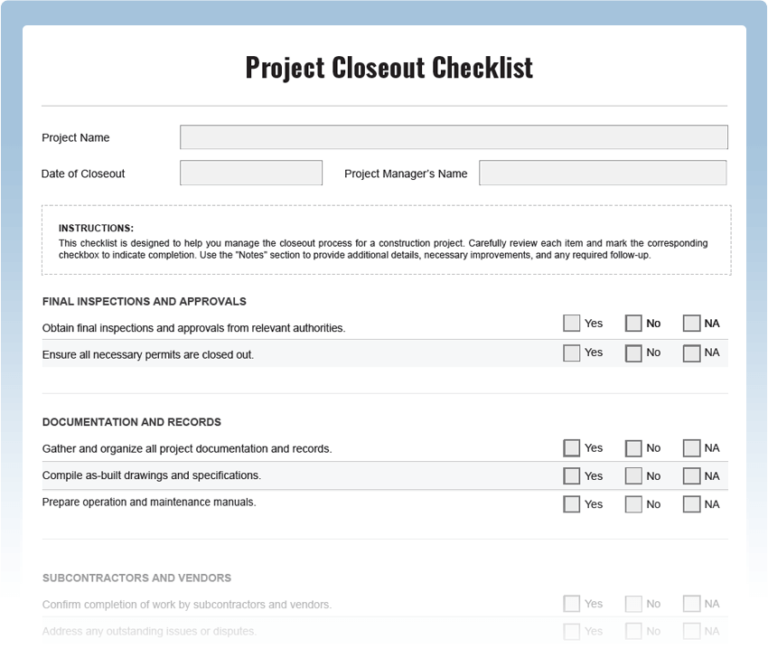 Project Closeout Checklist Download Free PDF project-closeout-checklist-download-free-pdf