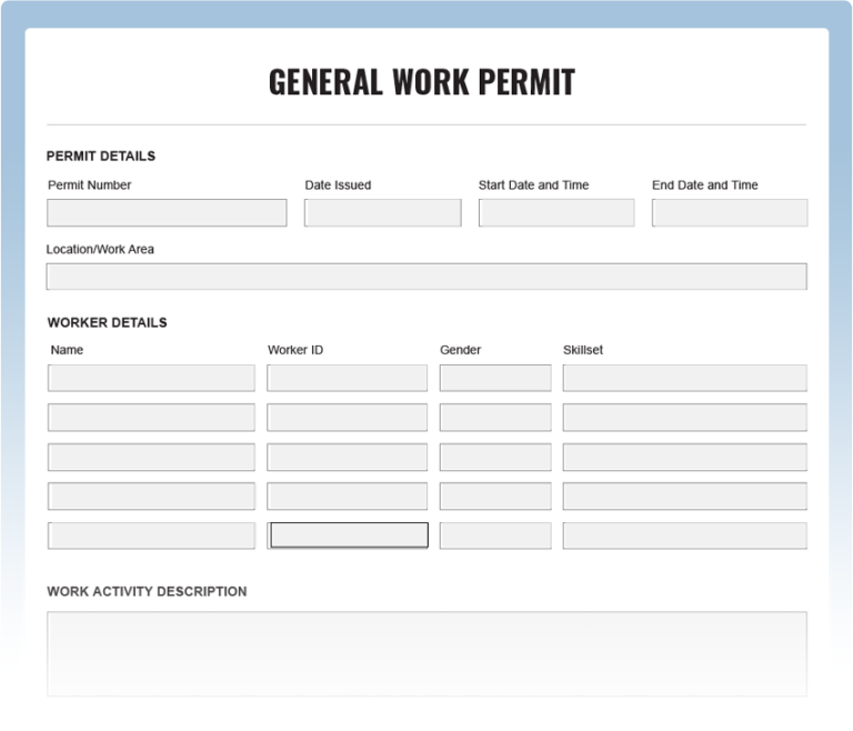 Free General Work Permit Form Template Download As PDF free-general-work-permit-form-template-download-as-pdf