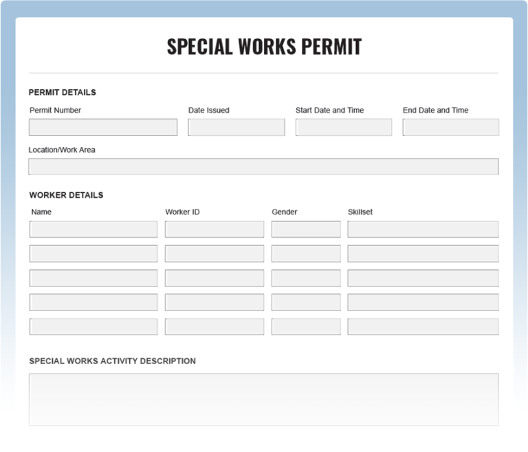 Free Special Work Permit Form Template Download As PDF free-special-work-permit-form-template-download-as-pdf
